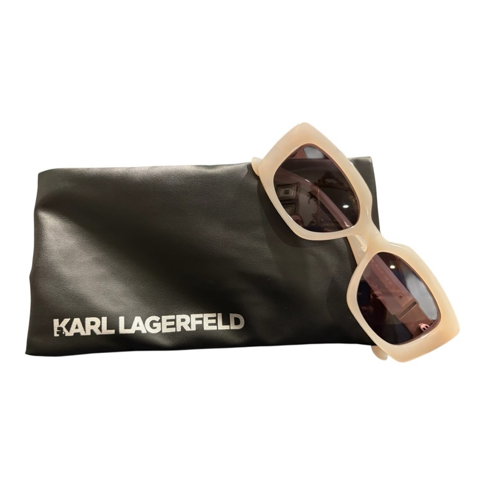 Karl Lagerfeld KL6125S Heritage Rectangle Sunglasses – Milk White NWOT WLT5